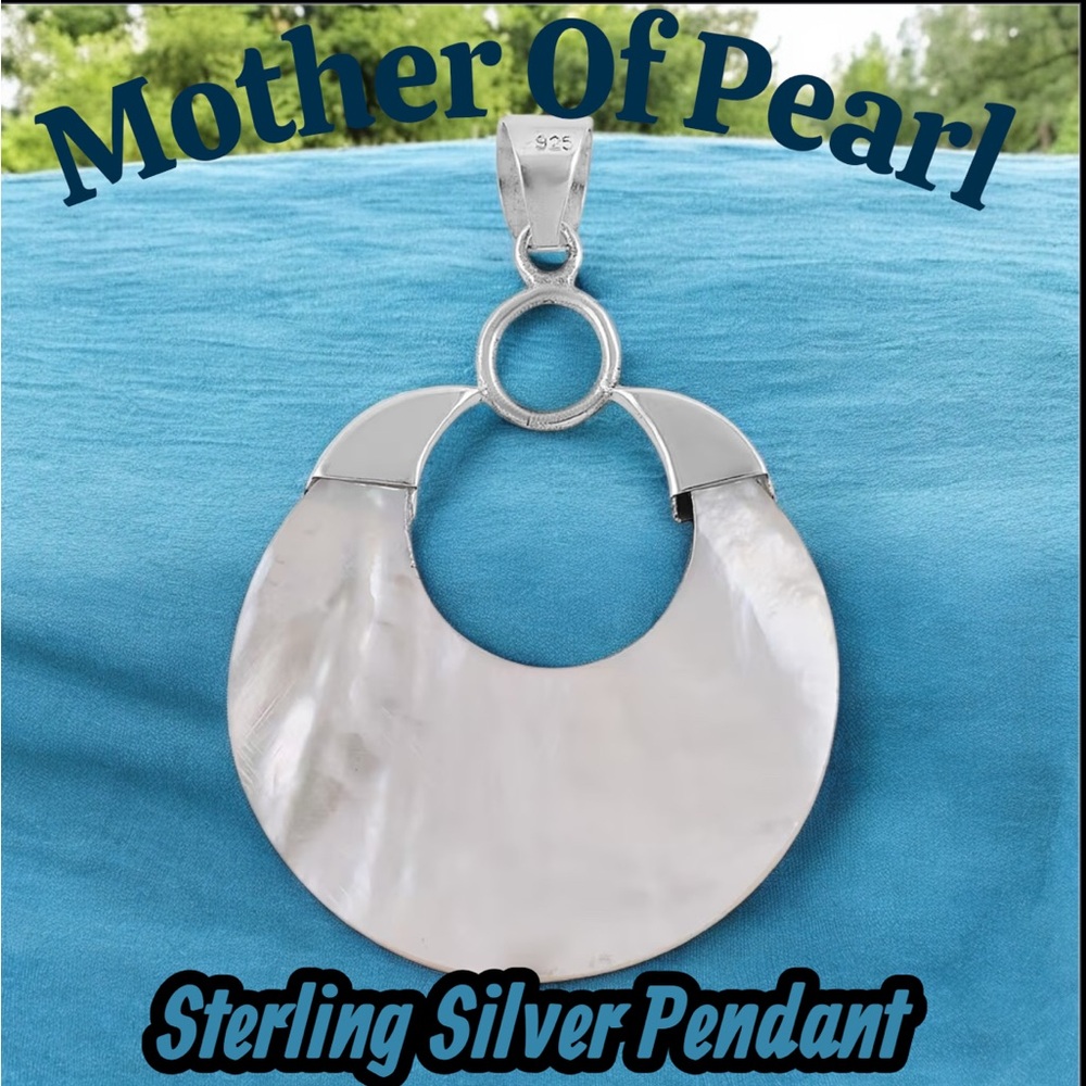 MOP ( Mother Of Pearl ) Sterling Silver Pendant NWOT